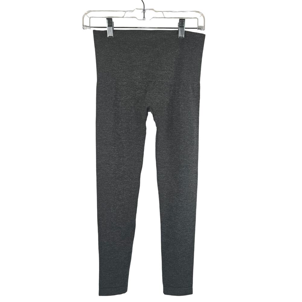 Soma Slimming Capri Leggings High Rise Seamless Stretch Heathered Gray Women's M